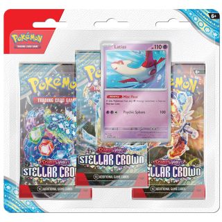 Pokémon TCG: Scarlet & Violet 7 - "Stellar Crown" 3-Booster Blister Master Case 24ct. - ENGLISH