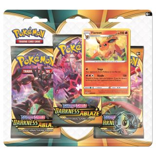 Pokemon TCG: Sword & Shield 3 'DARKNESS ABLAZE' Three-Booster Blister Pack - GERMAN