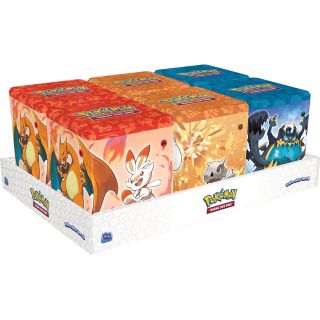 Pokémon TCG: Stackable Tin (Fighting/Fire/Darkness) Master Case 6ct. - ENGLISH