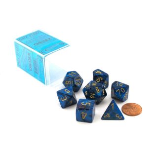 Chessex Scarab Polyhedral Royal Blue/gold 7-Die Set (27427)