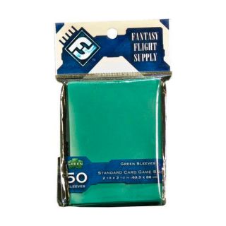 Fantasy Flight Accessories - Standard Card Game Sleeves - GREEN (63.5 x 88 mm) 50ct.