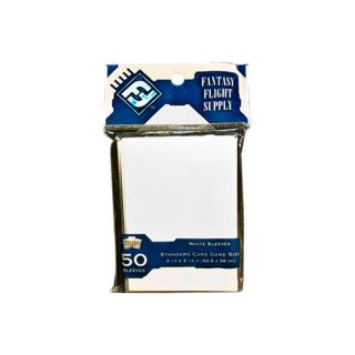 Fantasy Flight Accessories - Standard Card Game Sleeves - WHITE (63.5 x 88 mm) 50ct.