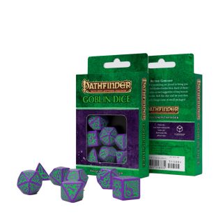 Q-Workshop: Pathfinder Goblin Purple & green Dice 7 Set 