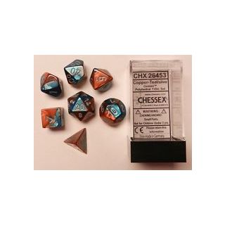 Gemini Polyhedral Copper-Teal w/silver 7- Die Set (26453)