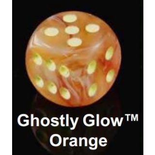 Chessex Ten d10 set - Ghostly Glow Orange/yellow (27323)