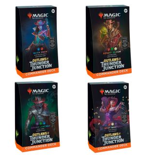 Magic the Gathering: "Outlaws of Thunder Junction" Commander Deck Master Case 4ct. - ENGLISH **NET PRICE**