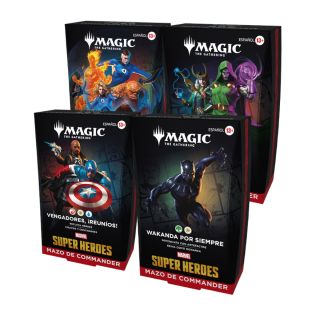 Magic the Gathering: "Marvel Super Heroes" Commander Deck Master Case 4ct. - SPANISH